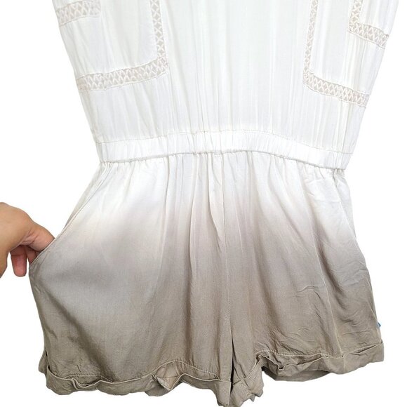 Anama White Forest Green Ombre SOFT Romper - Picture 2 of 6